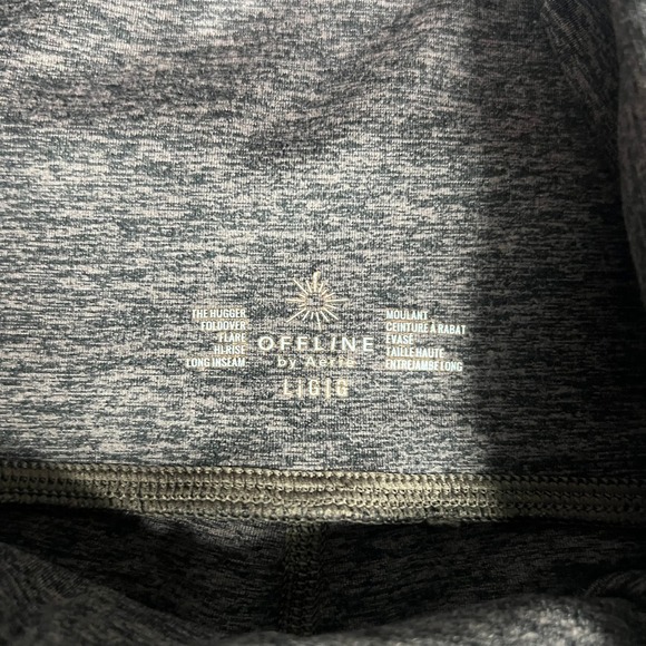 OFFLINE by Aerie The Hugger Foldover Flare Leggings Gray Space Dye Large - Picture 5 of 8